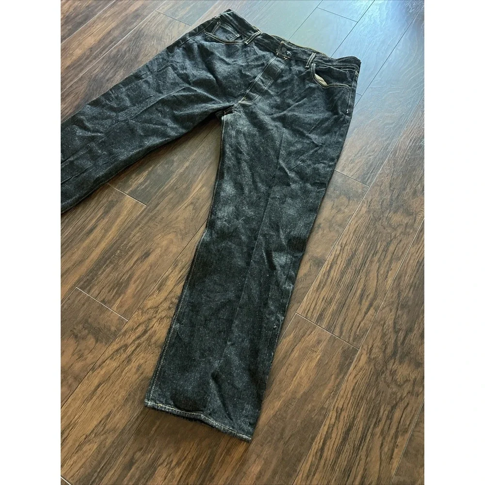 Men's‎ Levi's Jeans 501 Button Fly Straight Leg Waterless Black Wash Sz 42x34